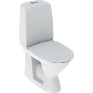 Ifö Spira 6260 golvstående WC, inbyggt s-lås, dubbelspolning, Rimfree, med WC-sit